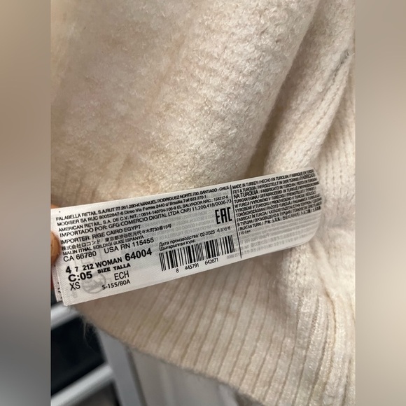 MANGO Contrast trims Knitted Fabric Polo Neck Long Sleeve Front Pocket Cardigan - Picture 8 of 14